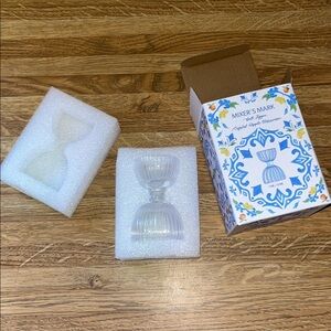 NEW NIB MIXER'S MARK Crystal Ripple Bell Jigger Glassware Bar Accesories Liquor